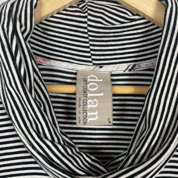 Anthropologie Dolan Sleeveless Cowl Neck Striped Maxi Dress Black/White Size S - Picture 10 of 10